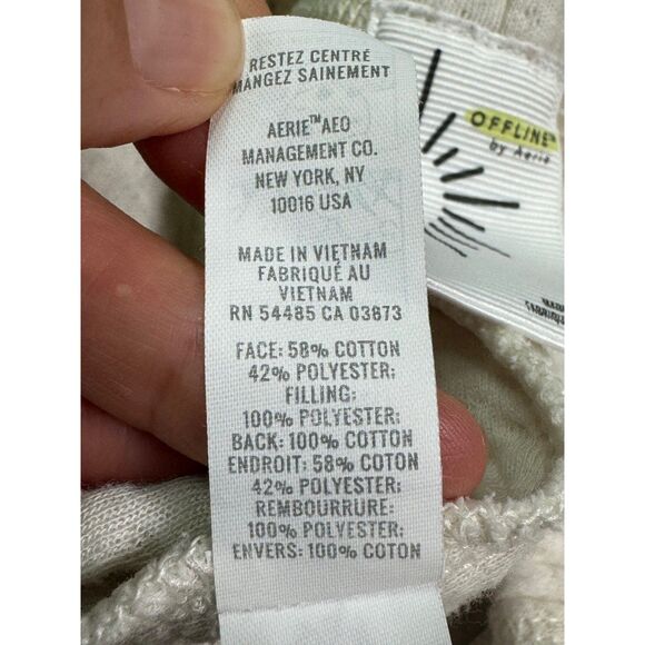OFFLINE by AERIE Summer Lights Terry Jogger Oatmeal, Sz L - Picture 10 of 12